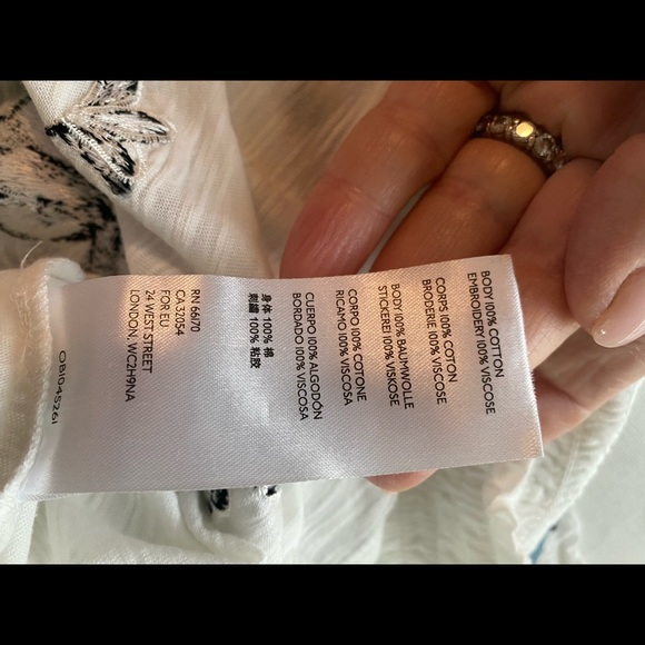 Anthropologie embroidered off the shoulder top (S) - Picture 6 of 8